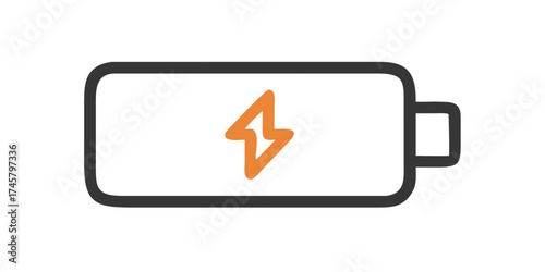 lightning icon on square internet button