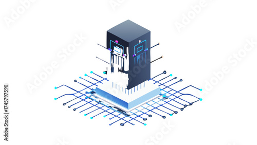 3d graphic of a modern technology concept