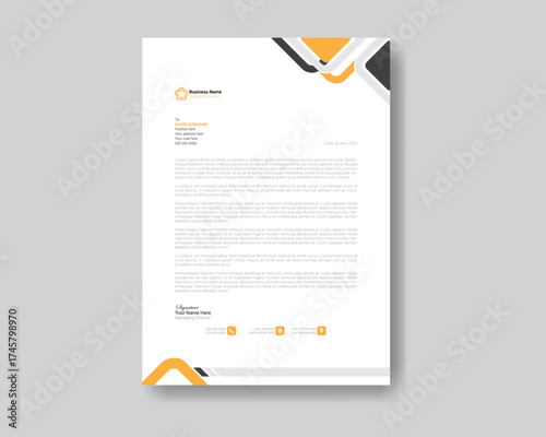 corporate modern business letterhead design template. creative modern letterhead design template