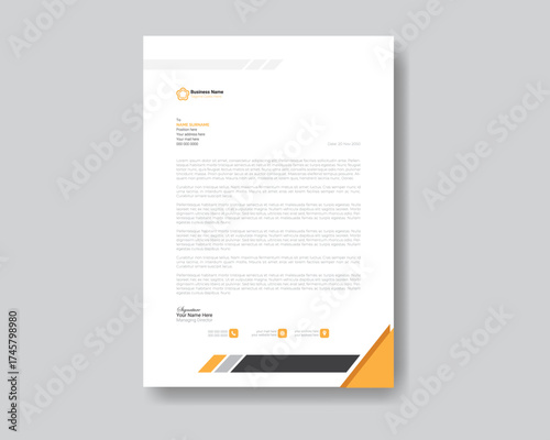 corporate modern business letterhead design template. creative modern letterhead design template