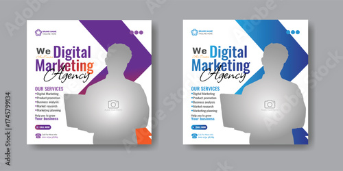 Digital marketing expert agency business promotion and corporate social media web banner poster template
