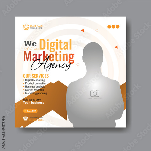 Digital marketing expert agency business promotion and corporate social media web banner poster template
