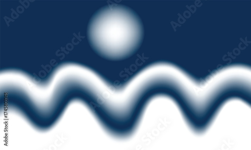 Dreamy soft abstract waves in blue and white gradient, minimal smooth background perfect for calming wallpapers and elegant digital visuals.