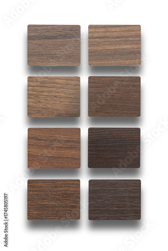 Catalog of samples of materials for the manufacture of furniture from chipboard, Walnut collection