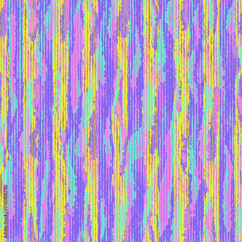 Multicolor Grunge Damaged Stripes Pattern