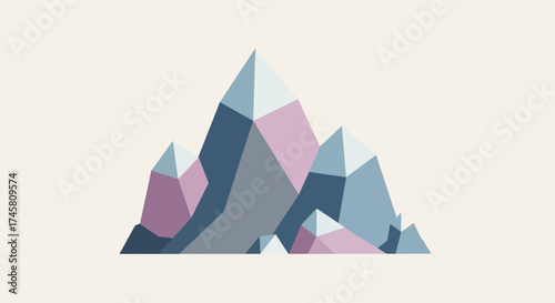 Geometric Mountain Range Abstract Illustration.