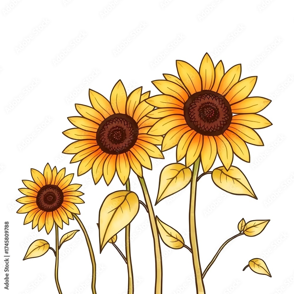 Fototapeta premium sunflower isolated on white