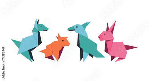 Origami Animals Collection Cute Paper Creatures.