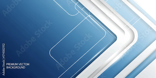Abstract blue and white geometric background with subtle lines