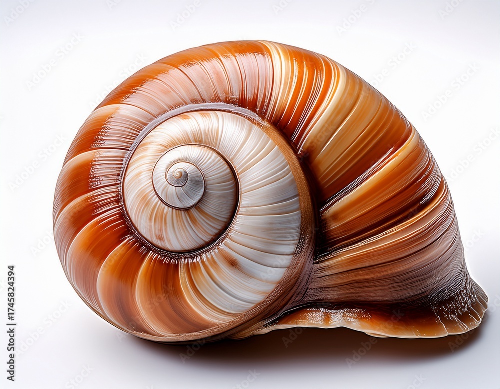Obraz premium snail shell isolated on white background