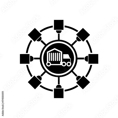 holistic logistics framework icon