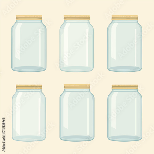 Empty glass bottle vector design for motion graphics and advertising