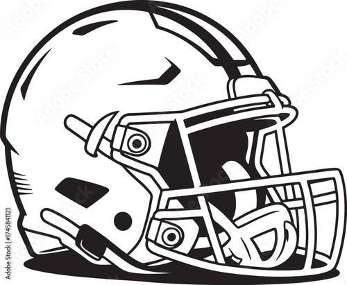 American Football Helmet Icon with Face Mask ycdcbldtsiaeuqfhqszowg line