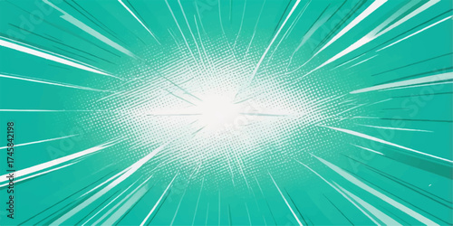 Bright blue star burst illustration with glowing rays on an abstract design backdrop for an energy vector wallpaper