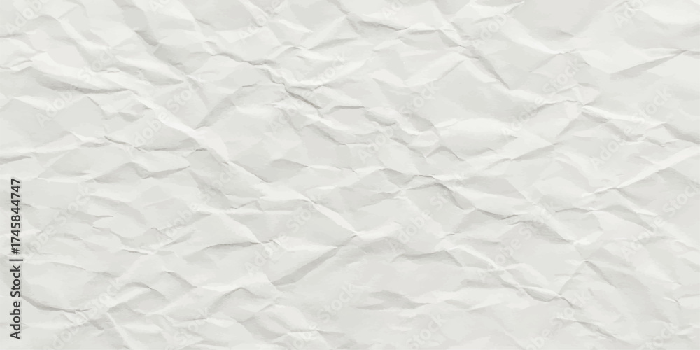 Fototapeta premium Wrinkled, white paper texture for a grunge sheet design