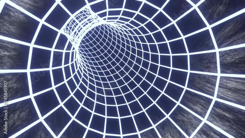 Abstract Digital Line Tunnel Hyperspeed Seamless Loop