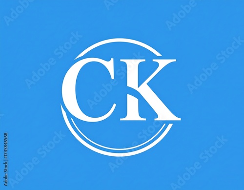 Initials of a name inside of a circle