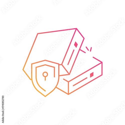 Secure Data Storage vector icon