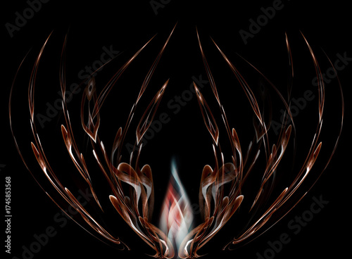  Enchanted flame decorative illustration graphic art