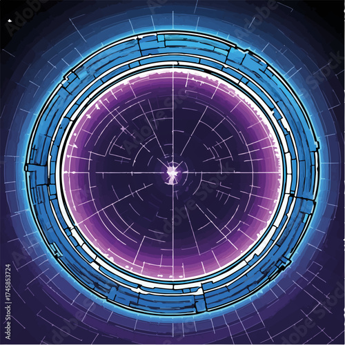Vektorgrafik zum Thema: 80s, neon, tabletop, rpg, space, sci-fi, science, fiction, retro, pop, spielfeld, vector, grafik, alien, weltraum, weltraumabenteuer,