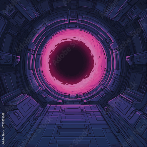 Vektorgrafik zum Thema: 80s, neon, tabletop, rpg, space, sci-fi, science, fiction, retro, pop, spielfeld, vector, grafik, alien, weltraum, weltraumabenteuer,