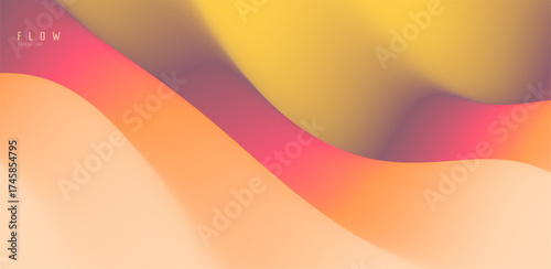 Abstract background with dynamic effect. Creative design poster with vibrant gradients. Vector illustration for advertising, marketing, presentation. Mobile screen.