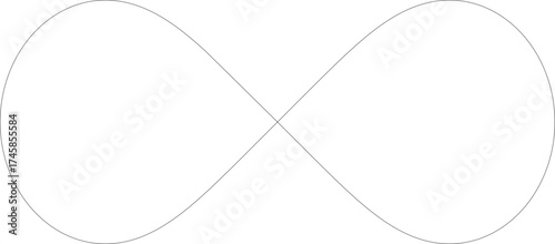 Rounded infinity curve (Lemniscate of Bernoulli, PPT-compatible & fully editable)