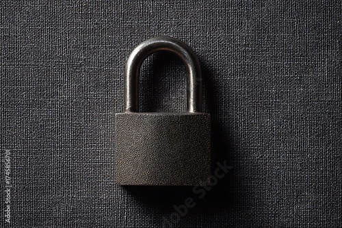 Secure your assets with this robust metal padlock, symbolizing protection and safety.