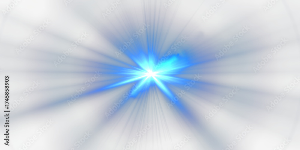 Obraz premium Quantum Prism Lens Flare Portal transpraent PNG