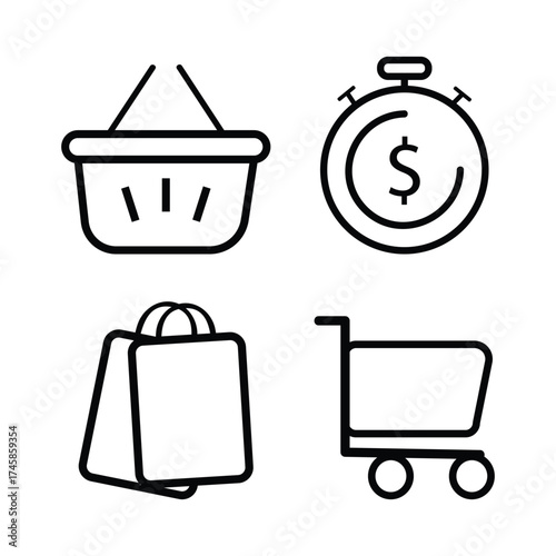 some shopping bag and useful icon design