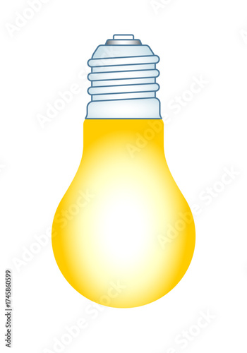 Glowing light bulb