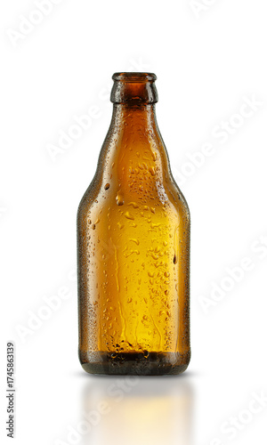 a small brown beer bottle