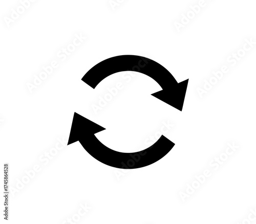 Circular Arrow Graphic Representing Cycle, Rotation, or Recycling