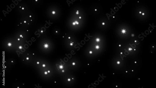 Wallpaper Mural Glitter sparkling on dark alpha channel. 3D moving banner with shining rays of light, stars or fireflies. Bokeh light effect for overlay. Realistic graphic animated footage Torontodigital.ca