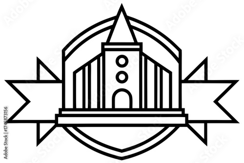 Simple Line Art Business Icons and Financial Elements Vector Set on White