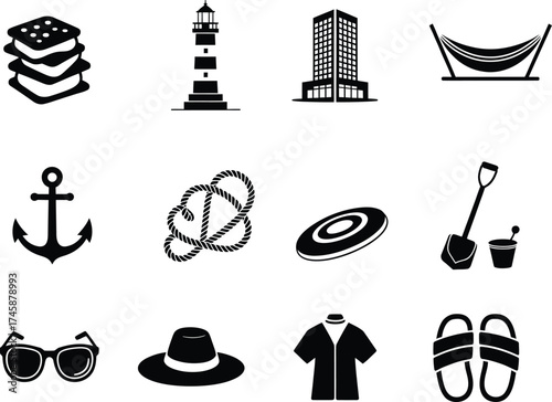 Vacation And Travel Themed Pictorial Representation Collection For Global Adventure Lovers