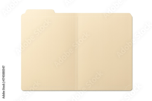 Manilla folder opening, organizing documents, transparent background