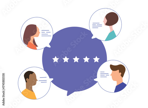 Feedback concept. Clients choosing satisfaction. Rating and leaving positive review
