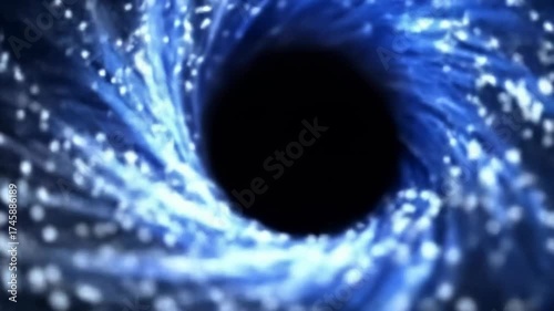 Black Hole Simulation - Cosmic Vortex and Light Distortion.