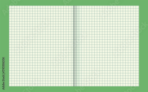 Graph paper. Printable lined and squared grid paper with color lines. Geometric background for school, textures, notebook, diary. Copy space blank.