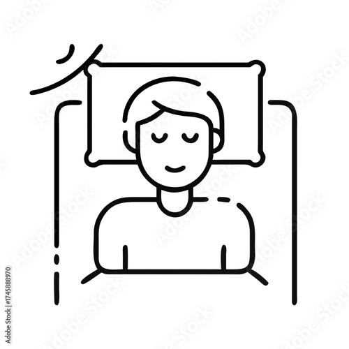 Young man resting in bed and relaxing, concept of seasonal illnesses  