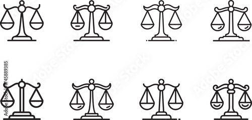 Ethics icon set on white background