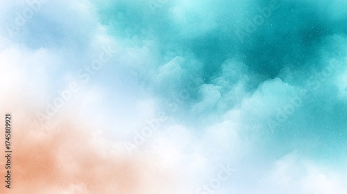Soft clouds blending in shades of blue and orange creating a dreamy, abstract atmosphere