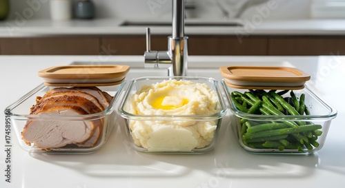 Thanksgiving Leftovers in Glass Containers
