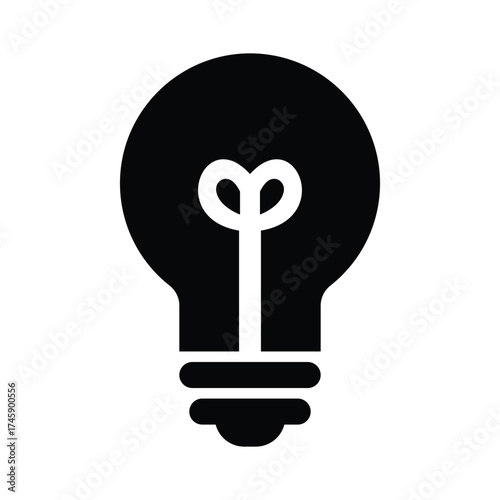 Bulb icon symbol. Lamp icon logo vector.