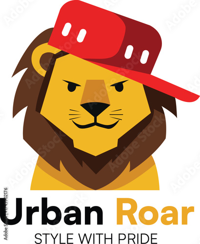 Urban Roar Lion Head Mascot Logo for Streetwear and Lifestyle Branding