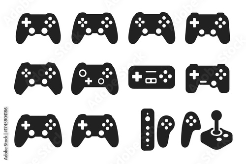 Collection of various game controls icons