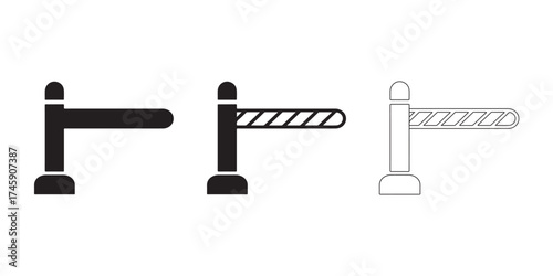 Barrier design set on white background