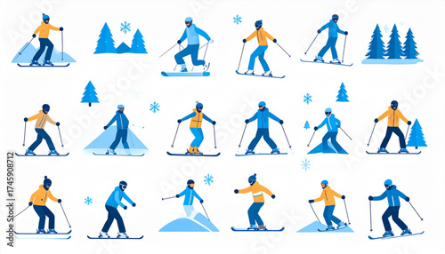 Flat Design Vector Icons & Infographic Style Illustrations