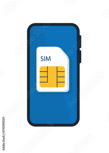 SIM card concept in vector illustration